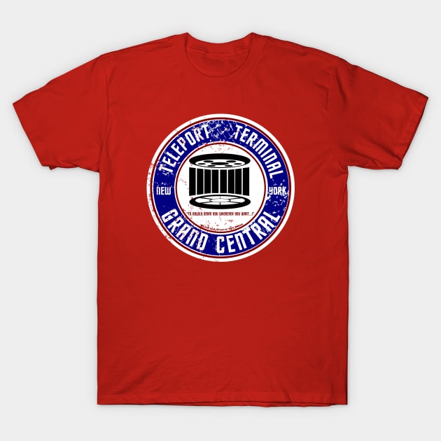 GRAND CENTRAL TELEPORT TERMINAL T-Shirt by KARMADESIGNER T-SHIRT SHOP